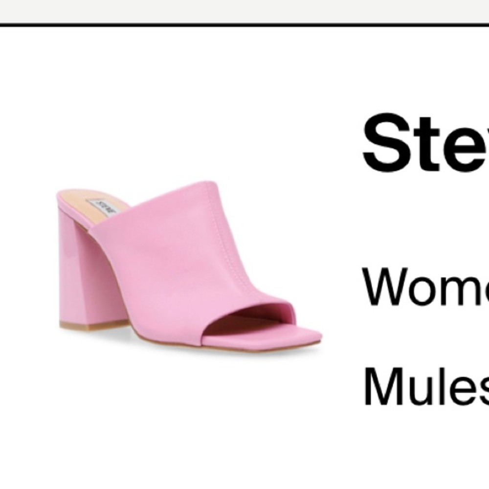 Steve Madden Pink Tule High-heel Mules size 7